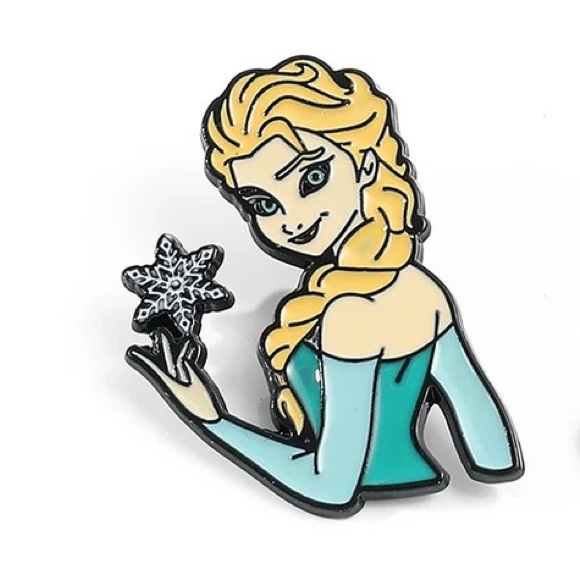 Elsa Enamel Pin Disney Frozen Movie Fan Gift Dark Magic Ice Princess Brooch - Picture 2 of 7